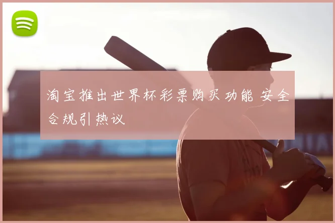 淘宝推出世界杯彩票购买功能 安全合规引热议